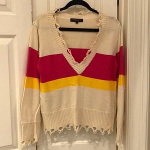 Central Park West striped oversized sweater